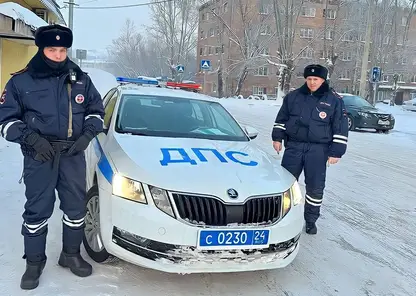 Инспекторы ДПС помогли водителю большегруза, застрявшего на несколько суток в кювете под Красноярском