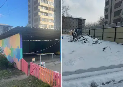 В Красноярском детском саду демонтировали опасные навесы для детей