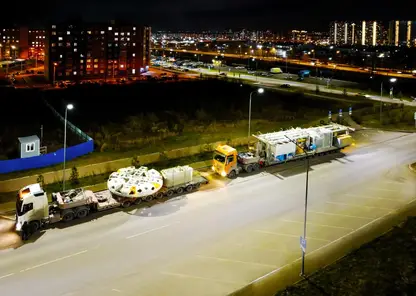В Красноярск доставили ещё один тоннелепроходческий комплекс для строительства метро