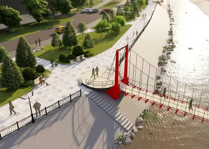 В Красноярске за 45 млн рублей построят пешеходный мост через Качу