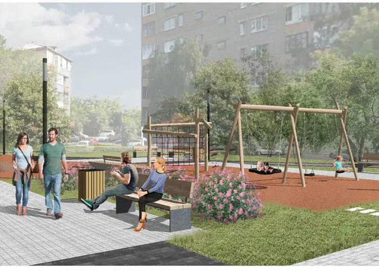 В Красноярске благоустроят сквер по улице Киренского