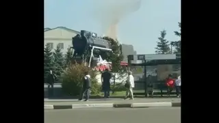 В Кемеровской области загорелся поезд-монумент