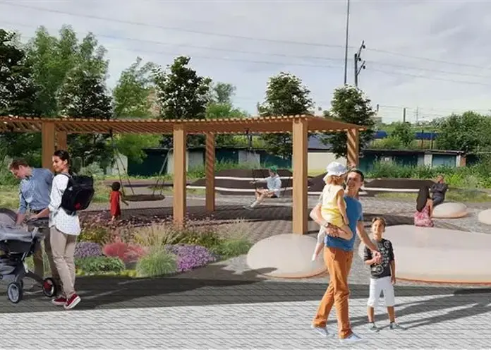 В Железнодорожном районе Красноярска появится новый сквер с зоной для выгула собак