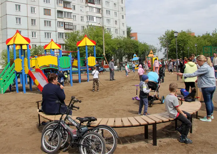 В Красноярске в мкр. Солнечном появился новый сквер
