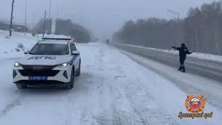 В Балахтинском районе ограничили движение для всего транспорта из-за снегопада