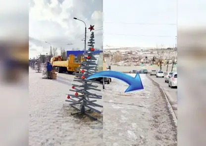 Праздничные фигуры начали убирать с улиц Красноярска