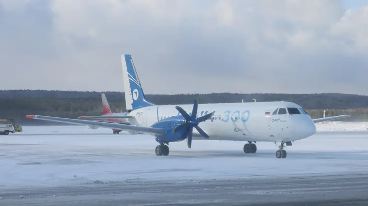 В Красноярск прилетел новый российский самолет для региональных перевозок