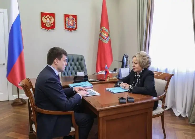 Губернатор Красноярского края Михаил Котюков обсудил с председателем Совета Федерации РФ вопросы социально-экономического развития региона