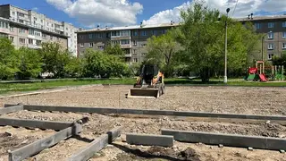 В Красноярске начали обустраивать дворовые спортивные площадки