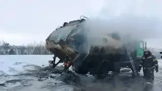 Очередной случай возгорания мусоровоза в Красноярском крае