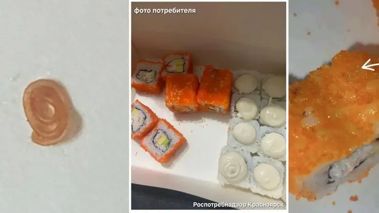 Курьер привёз красноярке зловонные роллы и червя из популярной службы доставки