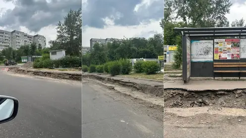 «Промстрой» ремонтирует трамвайные пути в Красноярске с нарушениями