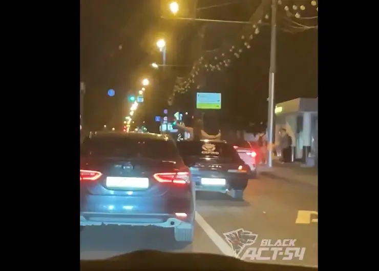 Девушка с голой грудью каталась по Новосибирску