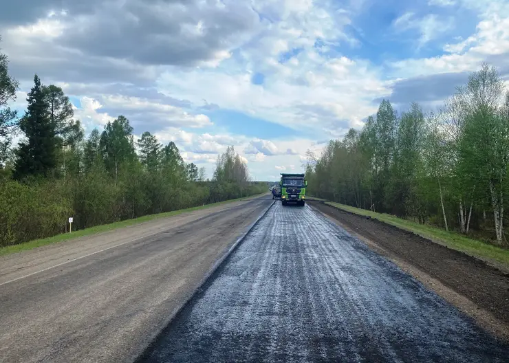 Дорожники начали ремонтировать трассу Красноярск – Енисейск