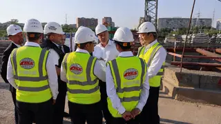 Вице-премьер Марат Хуснуллин оценил ход строительства метротрамвая в Красноярске