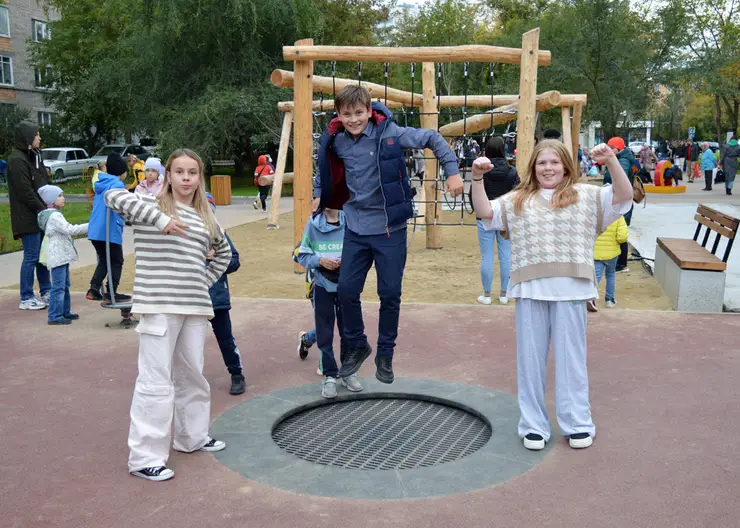 В Красноярске в Октябрьском районе появился новый сквер