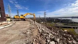 Работы по укреплению склона на улице Дачной начались в Красноярске