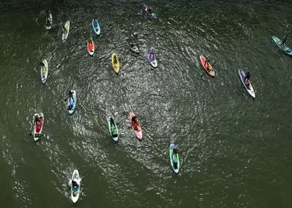 Спасатели эвакуировали новосибирских сапсерферов, которые не могли выбраться с острова на Оби во время шторма