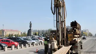 В Красноярске на Молокова пробурили скважины для станции метро «Улица Шахтёров»  