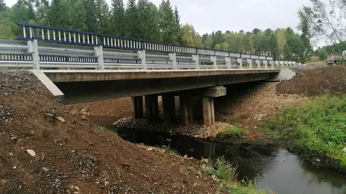 В Красноярском крае завершен ремонт моста через реку Куруп