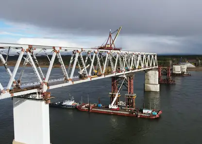 В Красноярском крае готовность Высокогорского моста составляет 70%