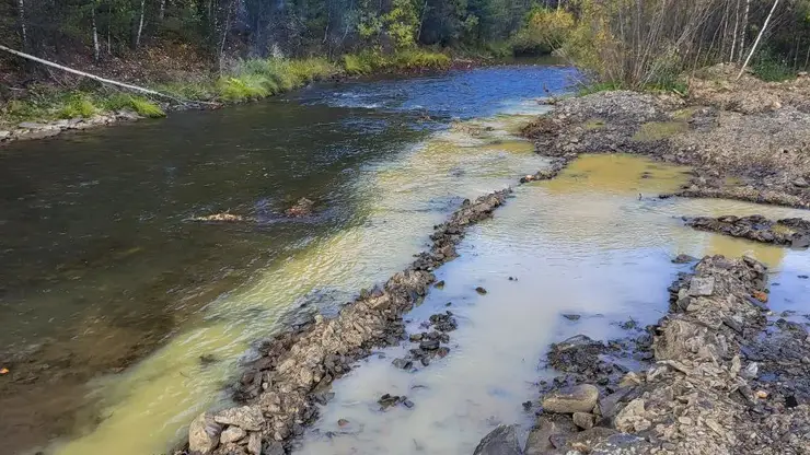 Золотодобытчики загрязнили реку Большая Пенченга в Красноярском крае