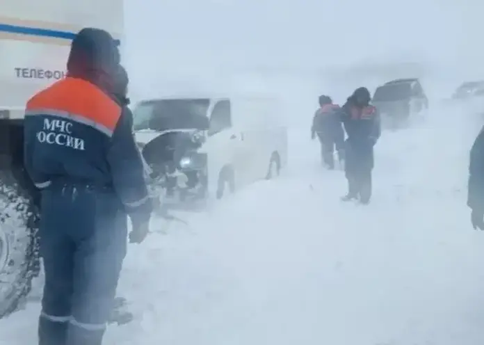 Около месячной нормы снега выпало в Чите за сутки