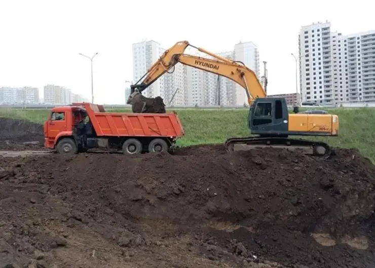 В Красноярске приступили к расширению проспекта Молодёжный до 6 полос