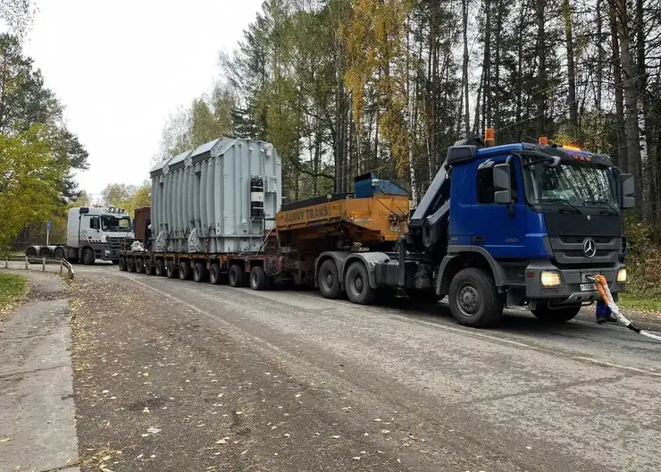 Шестой трансформатор нового поколения доставили на Красноярскую ГЭС