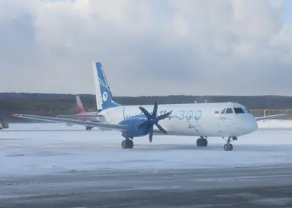 В Красноярск прилетел новый российский самолет для региональных перевозок