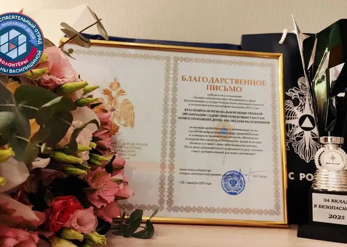 Красноярские поисковики получили высшую награду МЧС России