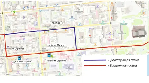 Схема движения автобуса №85 временно изменится в Красноярске