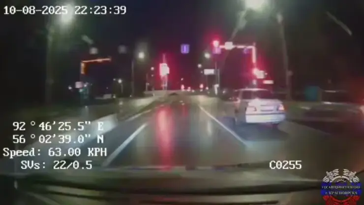 Пьяный водитель протаранил авто ДПС в Красноярске во время погони