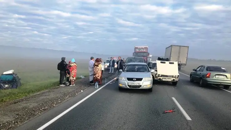 В Омске из-за задымленности произошло массовое ДТП