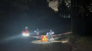 В Октябрьском районе Красноярска из-за дождя размыло дорогу