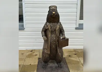 Самая большая фигурка суслика в Красноярске появилась возле туберкулёзной больницы ГУФСИН
