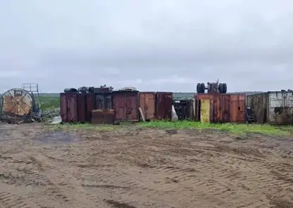 Берег Енисея очистили от самовольных построек в Дудинке