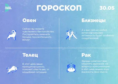 Гороскоп на 30 мая