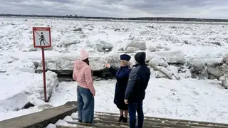 СК предупреждает об опасном льде на берегах Томи