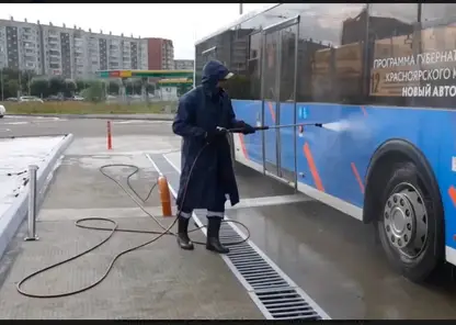 Первая мойка для общественного транспорта открылась в Красноярске