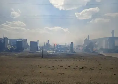 Девять домов и больше пятидесяти построек сгорели в селе Красноярского края