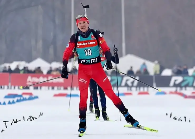 Красноярский биатлонист победил в гонке преследования финального этапа Кубка России