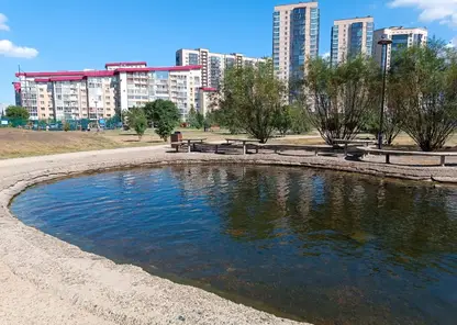 Пруд парка им. 400-летия Красноярска заполнили водой