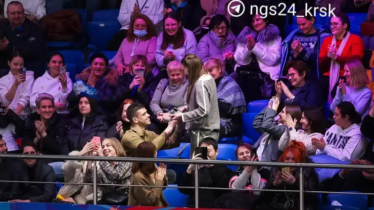 Москвич сделал предложение девушке на  финале Гран-при России по фигурному катанию в Красноярске