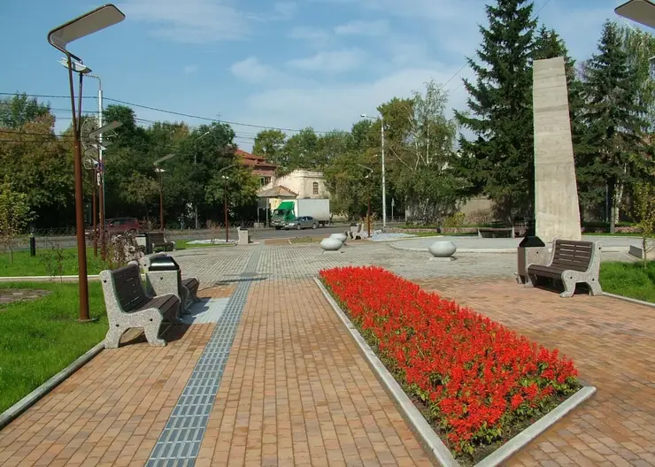 В Красноярске приступают ко второму этапу благоустройства сквера Геологов 