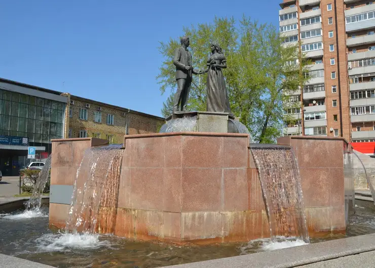 Около 15 млн рублей потратят на ремонт фонтана «Молодожены» на правобережье Красноярска