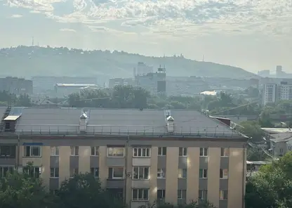 Дымка накрыла Красноярск утром 24 июня