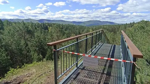 В Красноярске закрыли проход на лестнице в Гремячей гриве