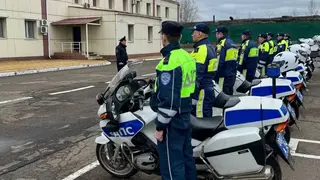 В Красноярске стартовал новый сезон работы мотовзвода ДПС — на дороги выехали мотоциклисты в погонах