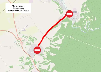 С 24 июня будет перекрыто движение на автодороге Челноково - Вознесенка в Берёзовском районе
